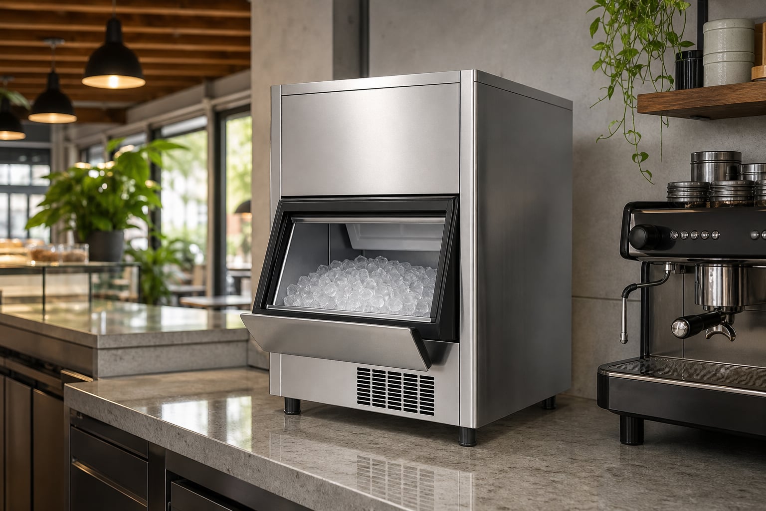 Café ice machine in a Braunton kitchen