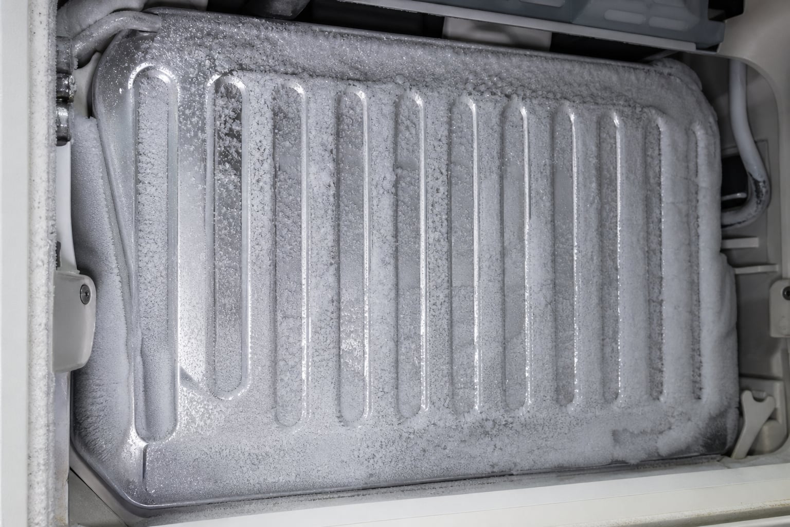 Ice machine evaporator and scale detail
